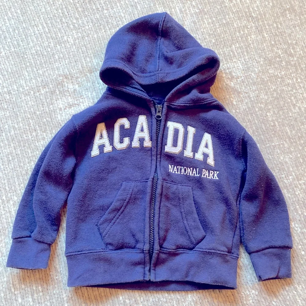 Bar Harbor Company‎ Hoodie Acadia National Park Zip-Up Navy Boy Girl Unisex 12m